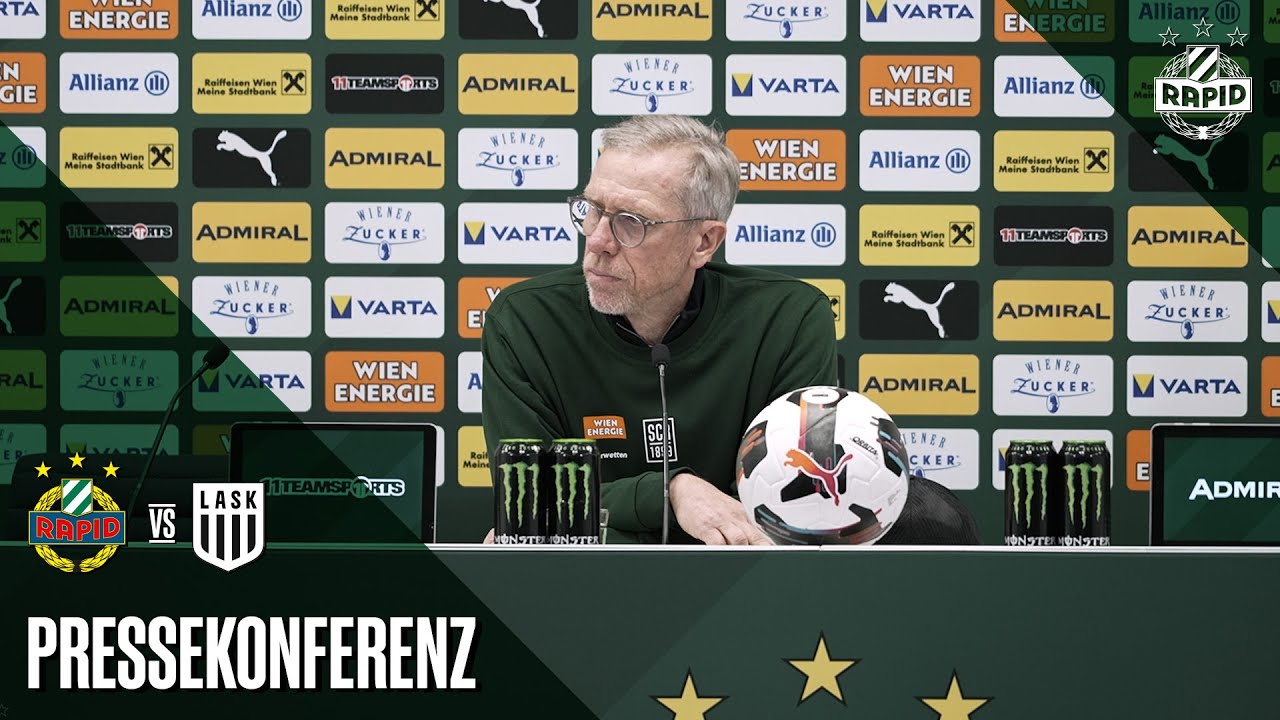 Pressekonferenz nach dem Spiel gegen den LASK