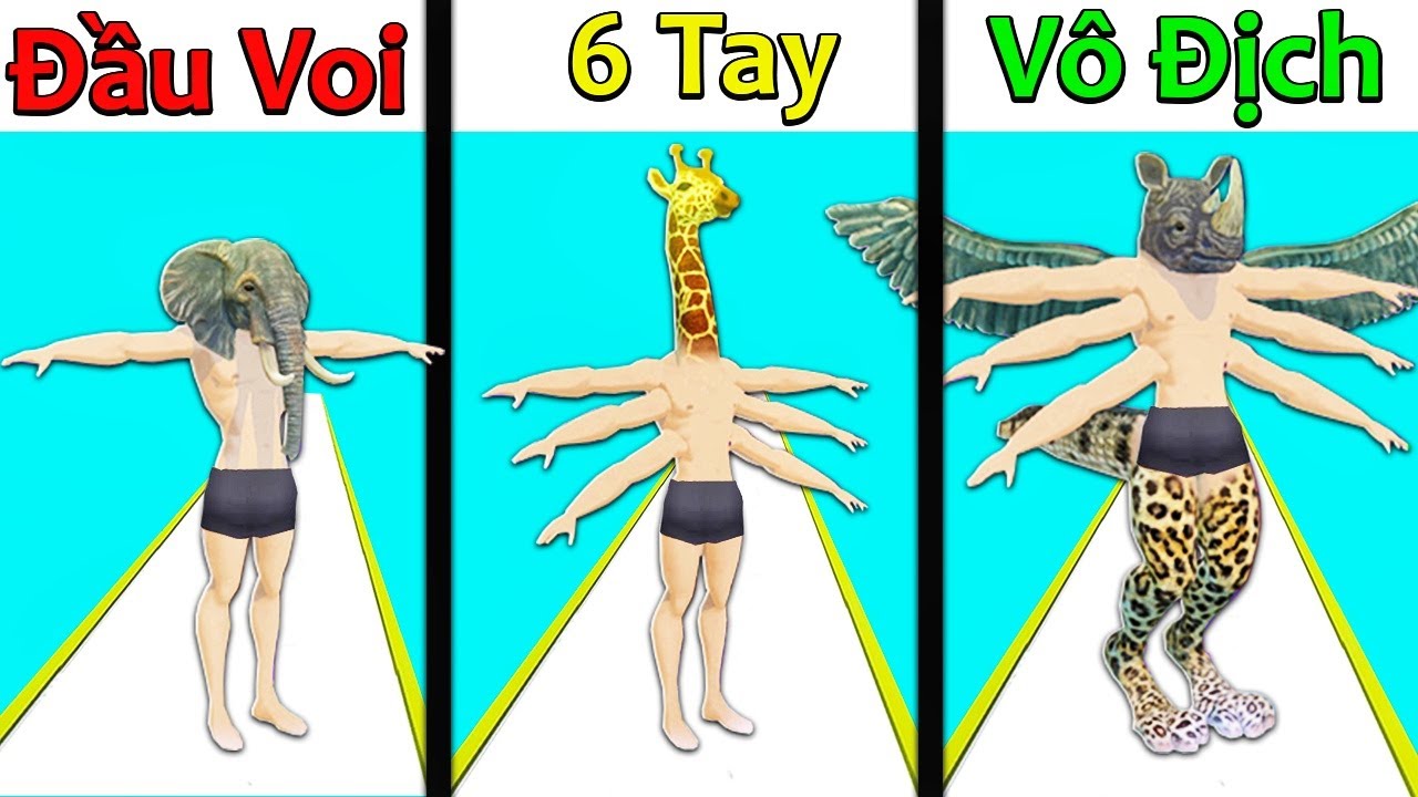 NẾU SLENDERMAN SỞ HỮU CƠ THỂ 6 TAY ĐẦU VOI CÁNH CHIM TRONG MERGE ANIMALS 3D | Thử Thách SlenderMan