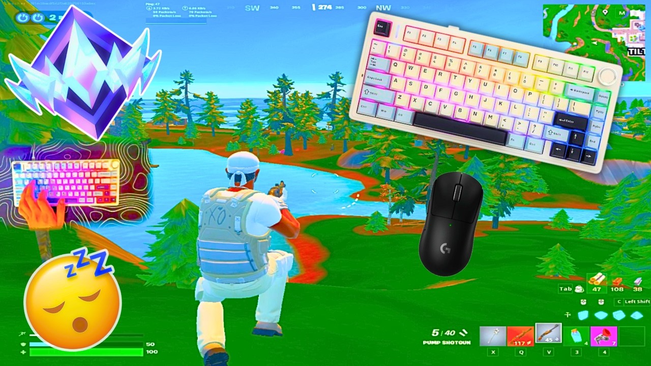 Aula F75 ASMR 😴 Fortnite Ranked Reload🏆Satisfying Keyboard Fortnite 360 FPS 4K