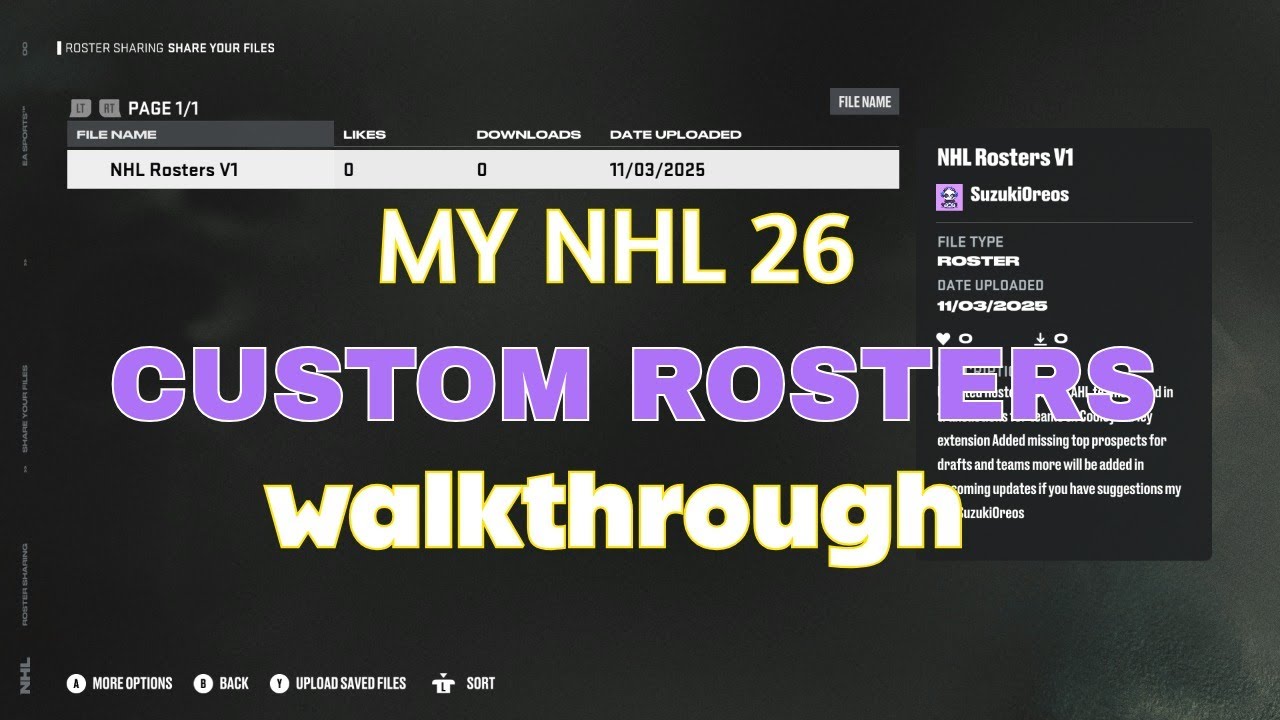 Моё пошаговое руководство по созданию пользовательских составов в NHL 26!