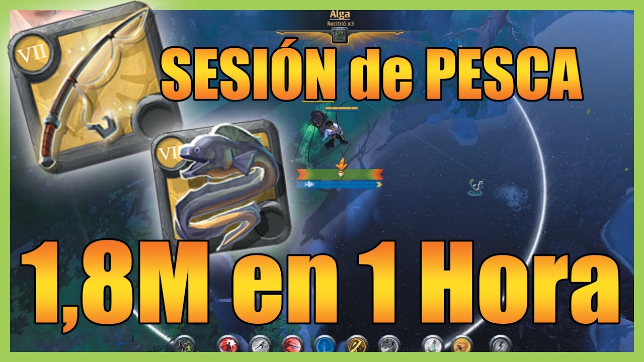 PESCA en 💀Zona Negra💀 - Caña t7 - 🔥1.8 Millones por hora🔥 en Albion Online💹