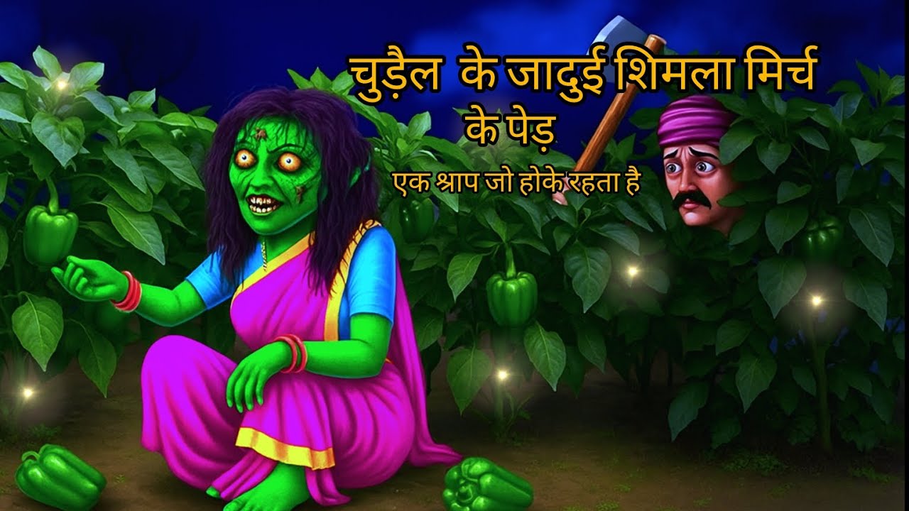 चुड़ैल के जादुई शिमला के पेड़ | witch's magical tree of capcicum  | Dharawani Kahaniya