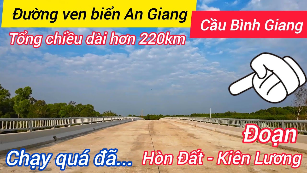 Cận cảnh ĐƯỜNG VEN BIỂN tại xã Bình Giang, tỉnh An Giang uốn lượn dọc theo bờ biển