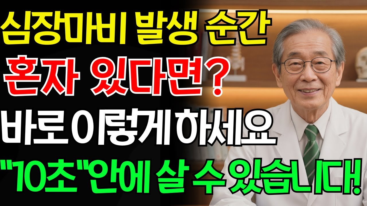 혼자 있을 때 심장마비가 온다면? 10초 생존 방법 #시니어건강 #심장마비