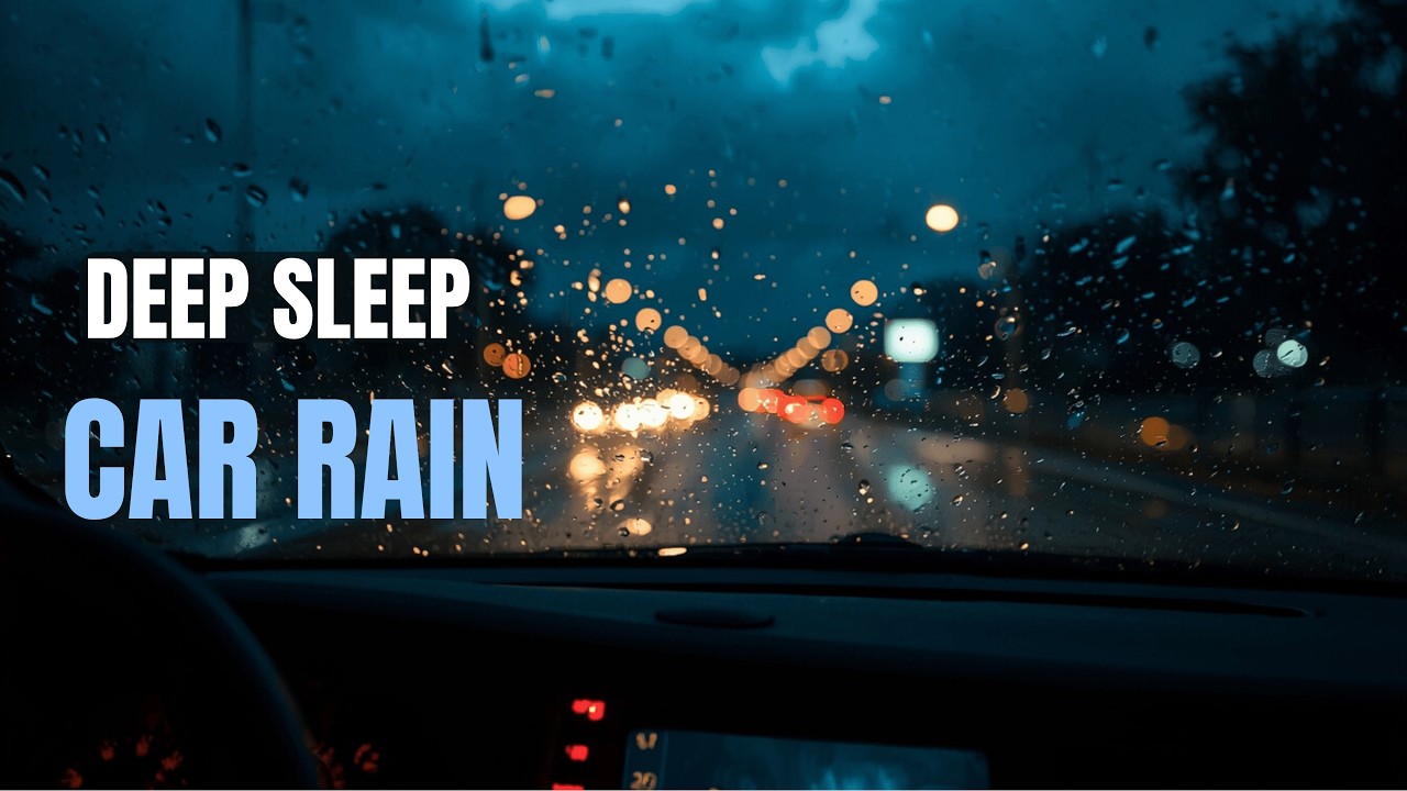Car Rain Sounds for Deep Sleep 🌧 2.0 Hours Relaxing Rain on Windshield | Zen Vibe