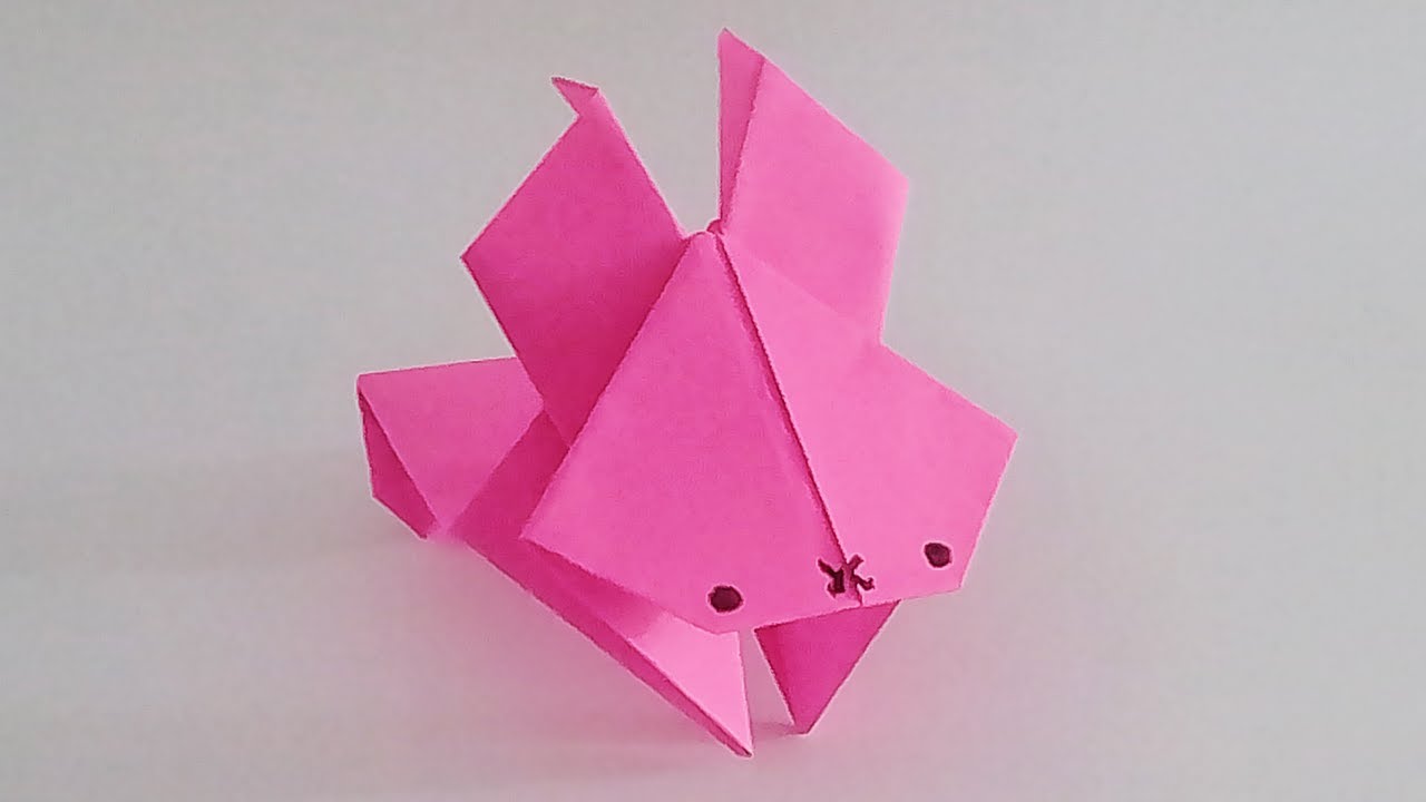 Cómo hacer un CONEJO SALTARÍN de papel ✅| Origami PASO A PASO