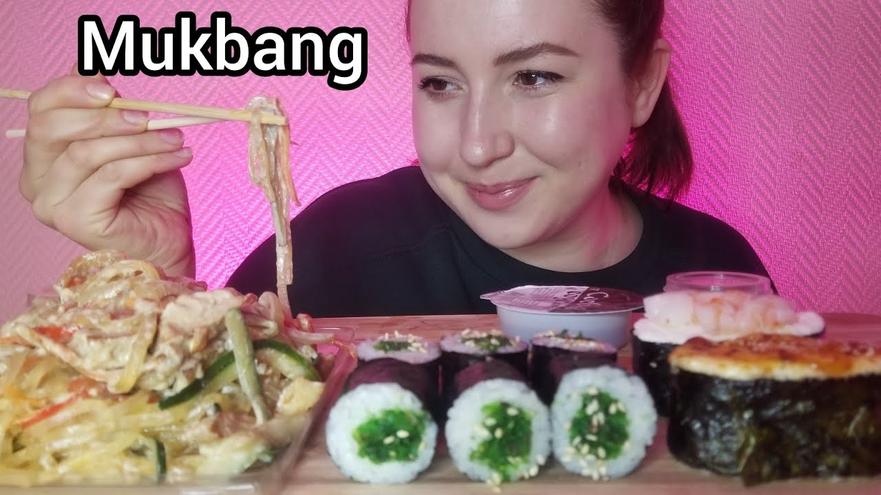 РОЛЛЫ ГУНКАНЫ ЛАПША СЛИВОЧНАЯ МУКБАНГ АСМР | SPICY  SUSHI ROLLS MUKBANG ASMR  먹방 eatingshow