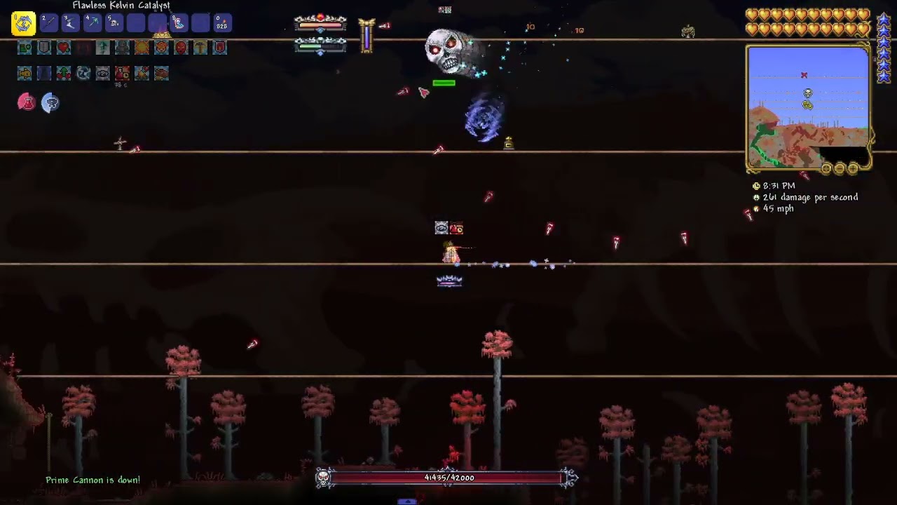 Terraria Infernum Skeletron Prime (stealth only rogue)