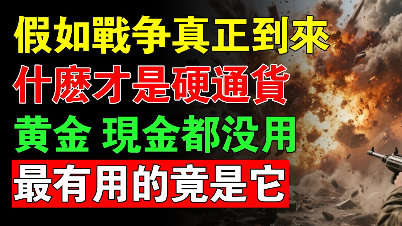 假如戰爭真的來臨.....什麽東西才是硬通貨？不是黃金也不是你銀行卡裏的餘額！它才是活下去的關鍵！