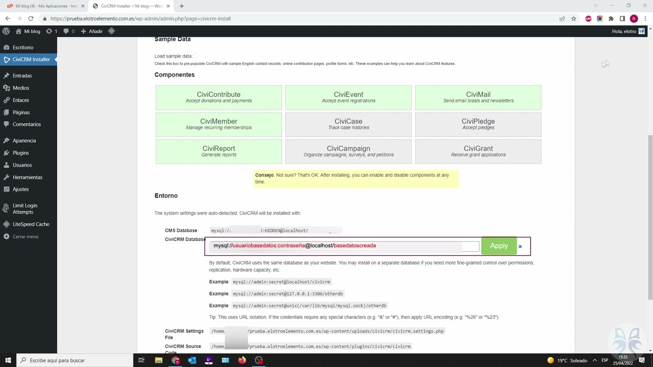 Integrar CiviCRM en WordPress