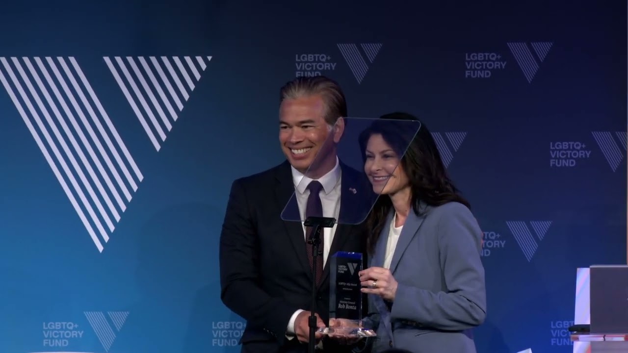 CA Attorney General Rob Bonta receives 2025 Ally Award, presented by MI Attorney General Dana Nessel