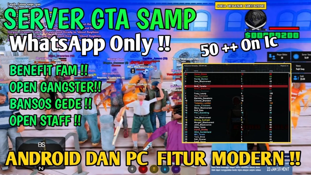 SERVER ROLEPLAY GTA SAMP ANDROID WHATSAPP ONLY !! REVIEW SERVER GTA SAMP ROLEPLAY INDONESIA