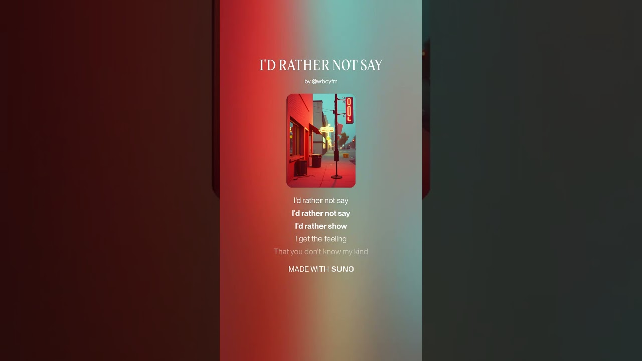 BOBBY - I'D RATHER NOT SAY (Single version)