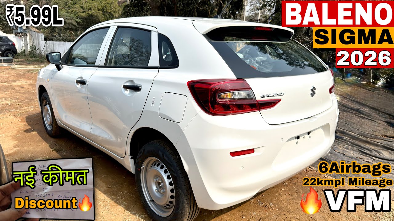 New Maruti Suzuki Baleno Sigma 2026 Model ✅Baleno Base Model OnRoad ₹Price Mileage Features Details 