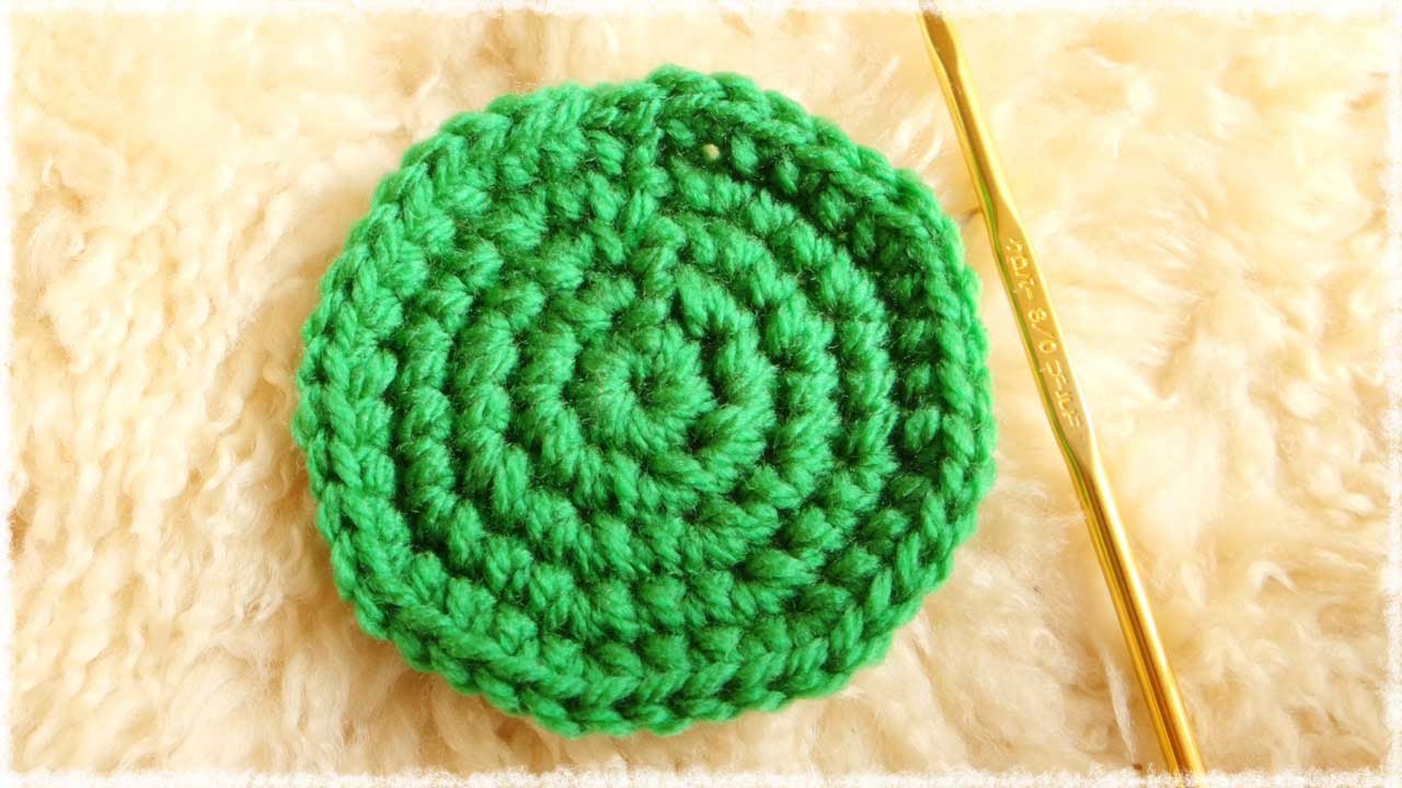円編み（８の倍数を５段）編み方【かぎ編み基礎】 crochet circle motif
