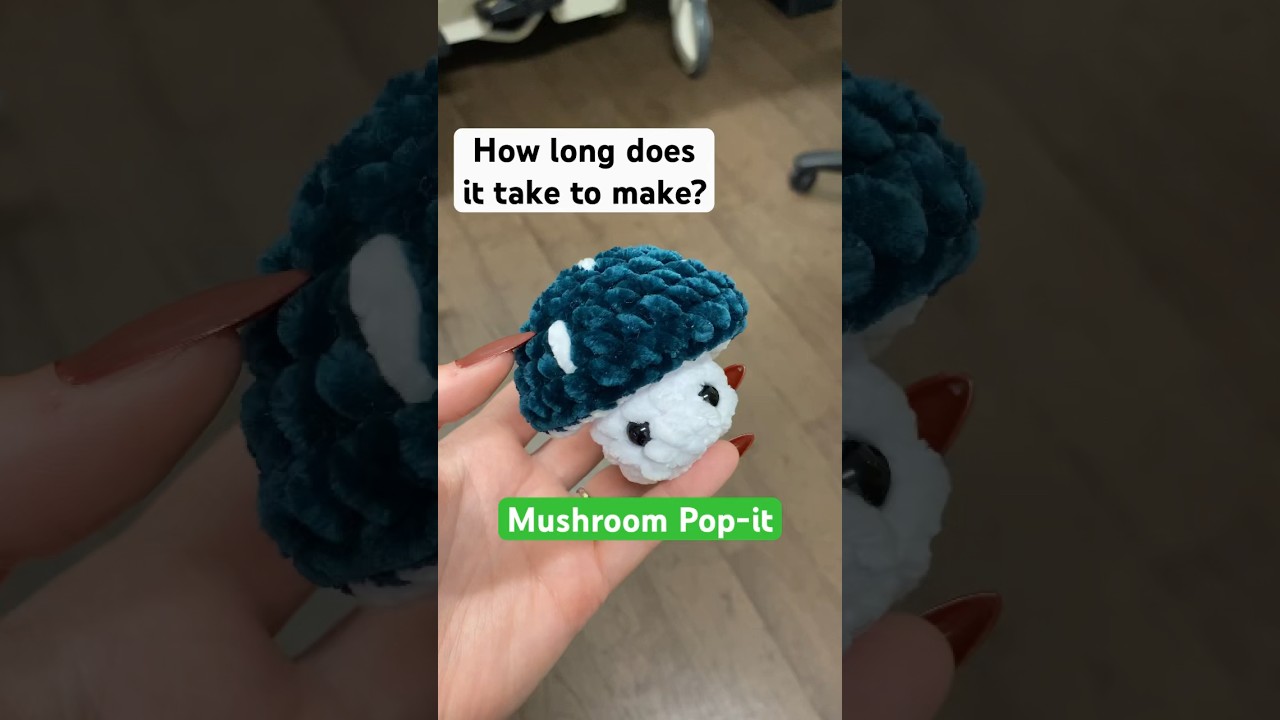 How fast can I crochet a mushy pop it?🤔 #crochet #amigurumi #popit #fidget