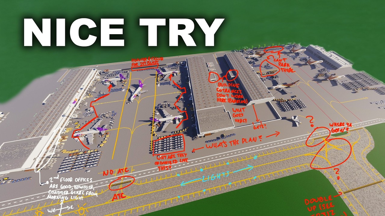 Airport Planner Roasts your Minecraft Airports (ep2)