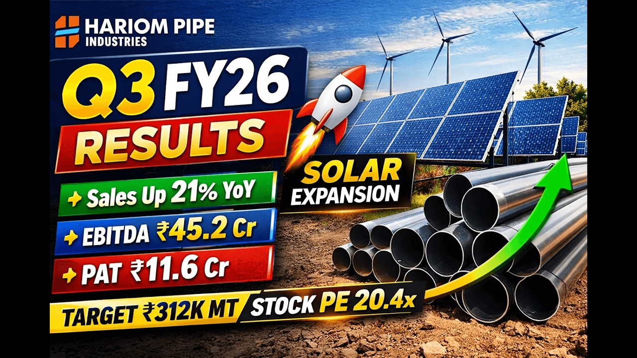 Результаты Hariom Pipe Industries за 3 квартал 2026 финансового года 🔥 Рост продаж на 21% | Расши...