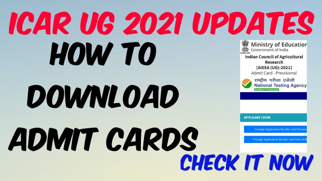 How to download Icar ug 2021 admit card// check it now