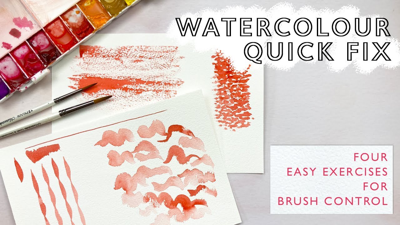 Four easy exercises for Watercolour Brush Control
