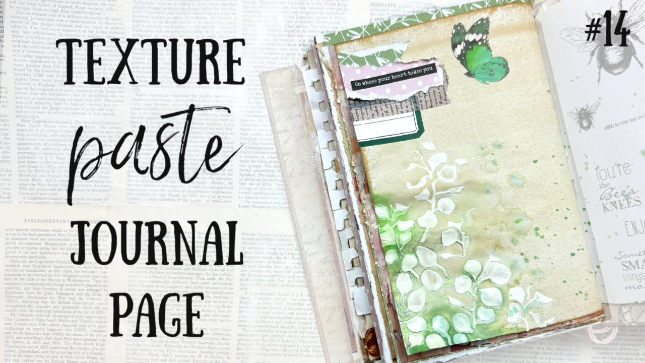 Add Texture Paste designs to your Journal Pages | My Big Fat Pink Journal No14🩷🌸