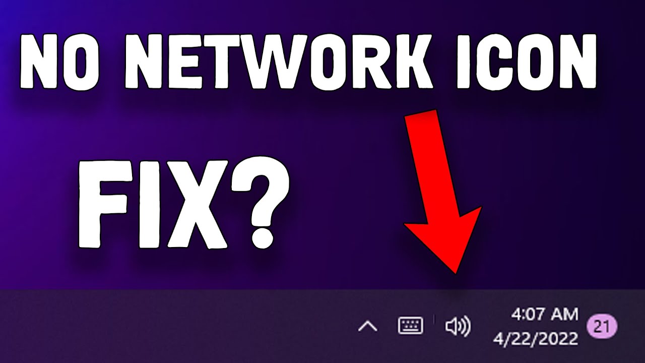 How To Fix Network Icon is Missing On Windows 11