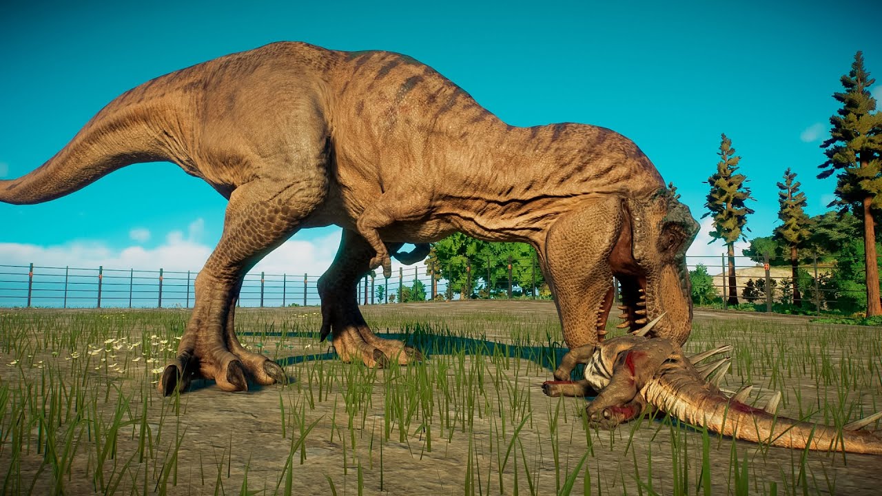 Espinossauro VS T-Rex VS Velociraptor 🌎Jurassic World Evolution 2  (Jogo de Dinossauro)