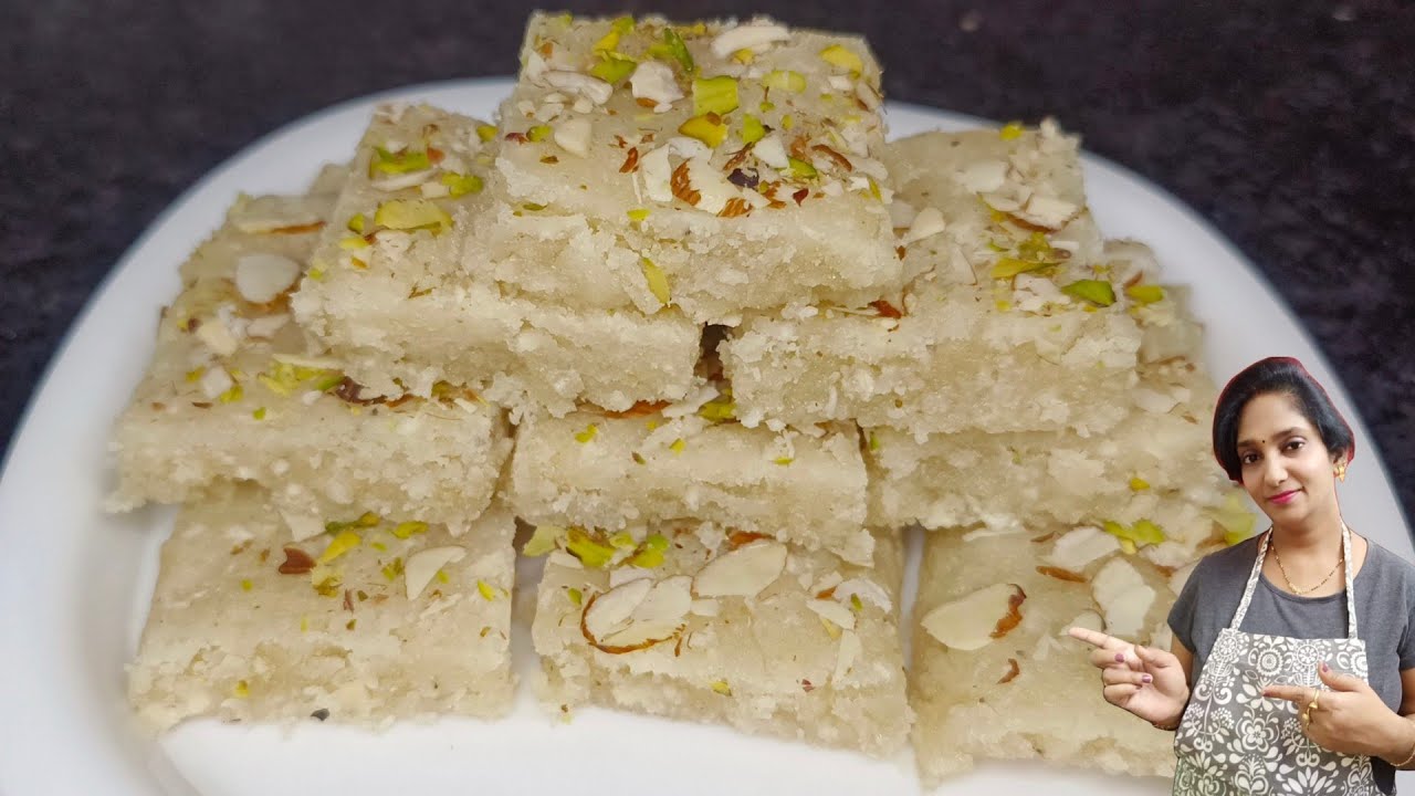 Sukhe nariyal ki barfi | सिर्फ 10 मिनट में 3 इनग्रेडिएंट से बनाएं व्रत की सूखे नारियल की बर्फी |