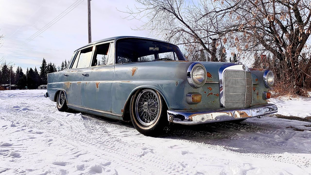 How to install air bags on a classic Mercedes.