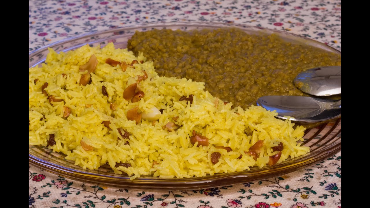 Riso persiano con anacardi, uvetta e lenticchie dal [Cucina etnica]