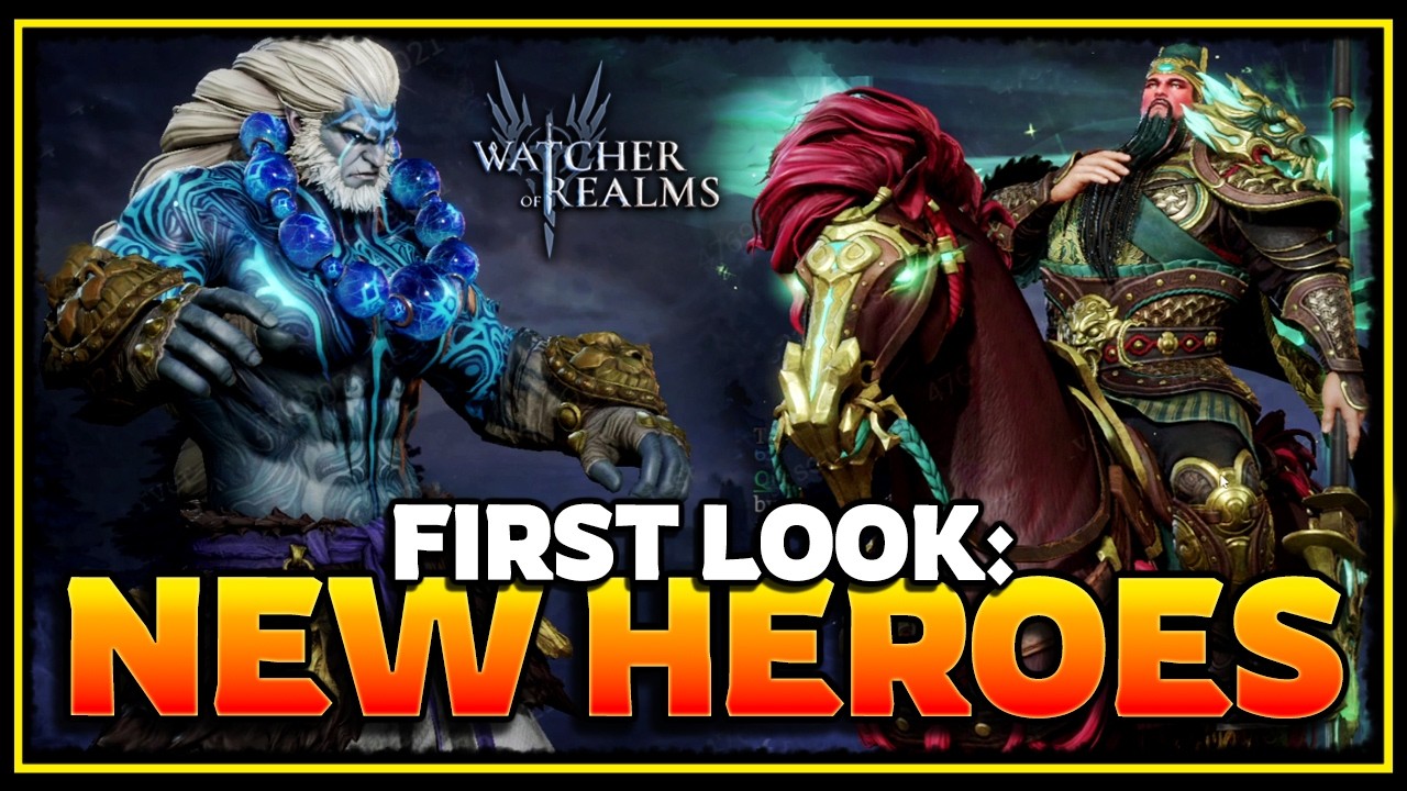 GUAN YU & SERGEI 💚 NEW Heroes First Look 💥 Full Kit Reveals ✤ Watcher of Realms