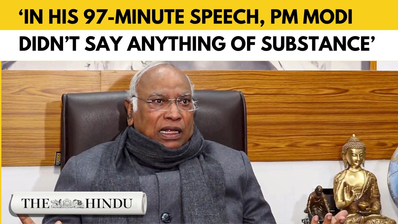 Mallikarjun Kharge slams PM Modi over speech in Rajya Sabha
