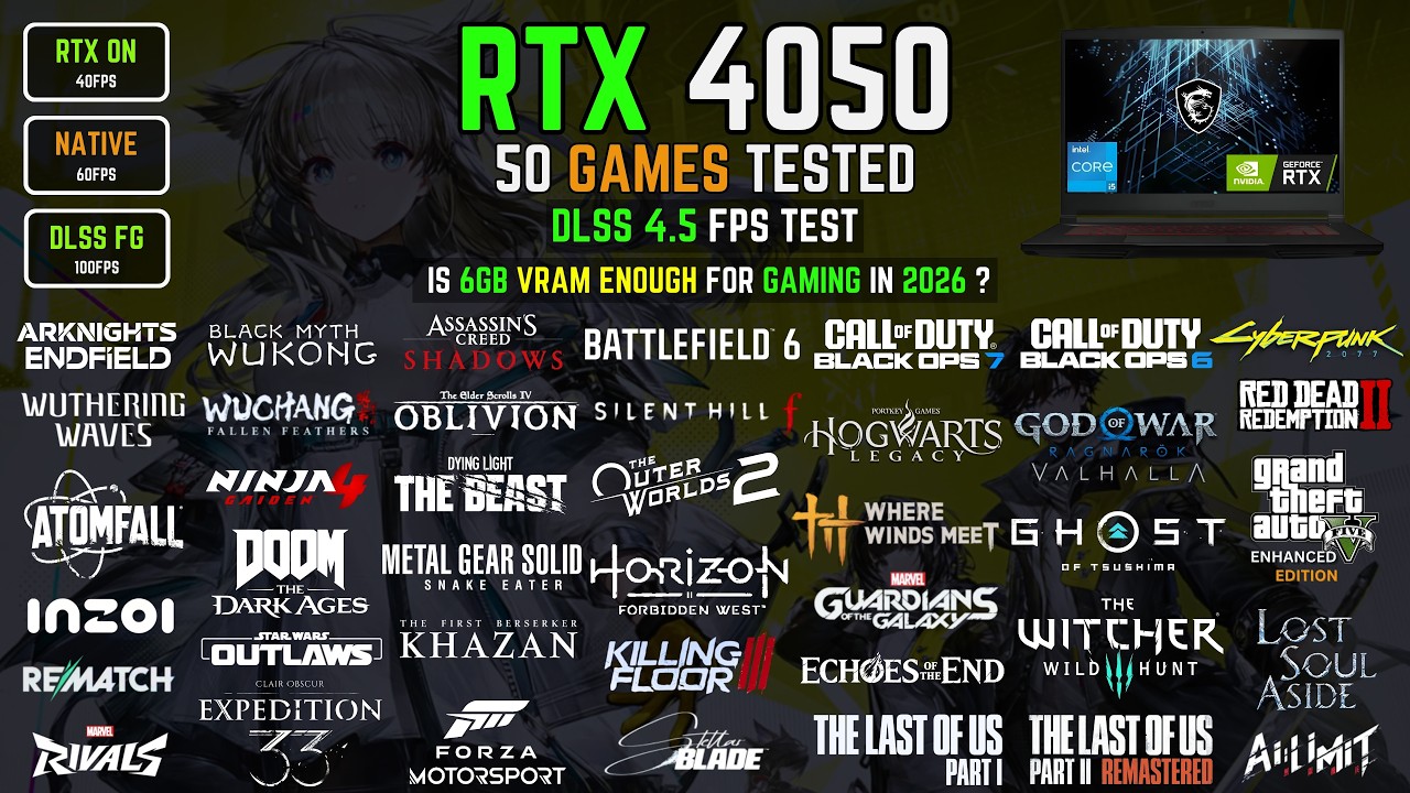 I Tested the RTX 4050 with 50 Games in Early 2026 and Here's What Happened!