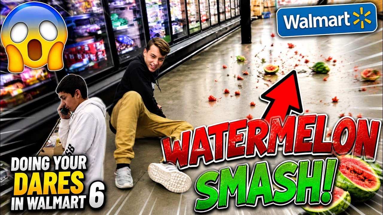 DOING YOUR DARES IN WALMART 6 (WATERMELON SMASH!)