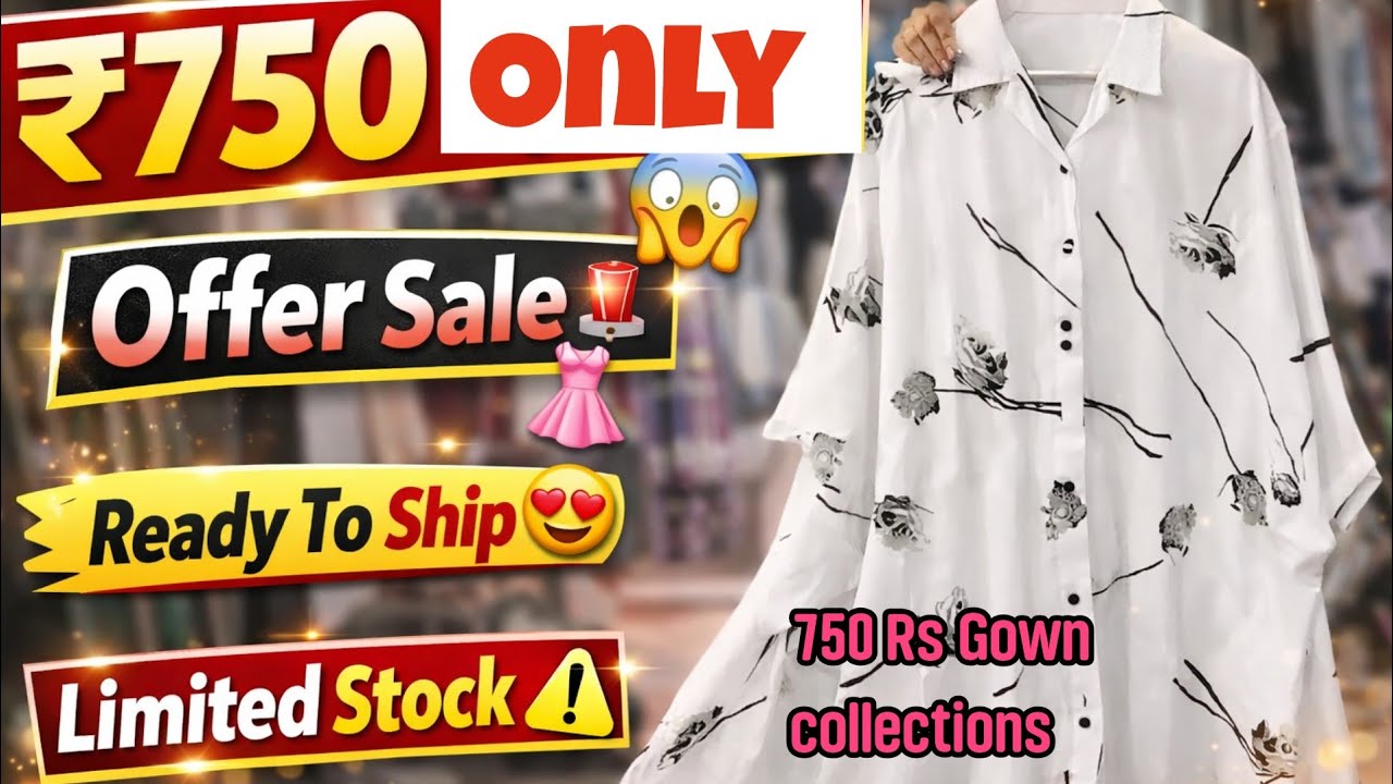 🚨🔥₹750-ന് Stylish Gown?! 😍 Ready To Ship Offer | Must Watch 🛍️ |Book Fast|Nishooz Online Boutique 