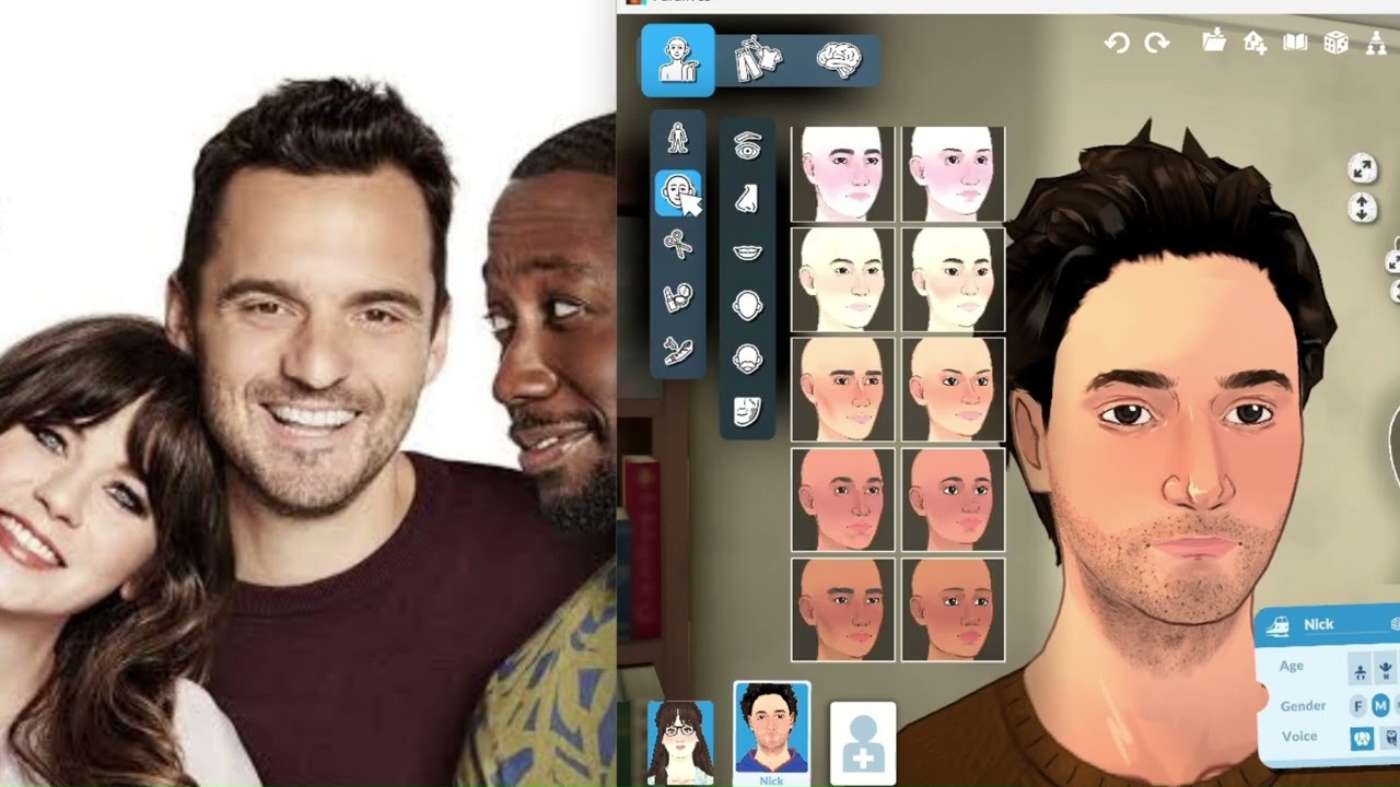 Testing the new Paralives character creator to see if I can recreate the iconic loft crew!