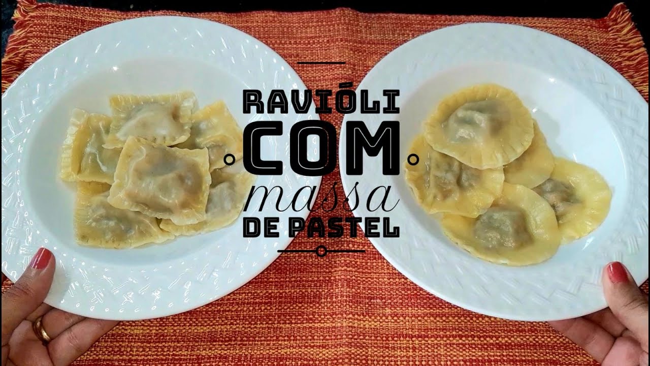Ravióli de massa de pastel - Receita fácil e gostosa
