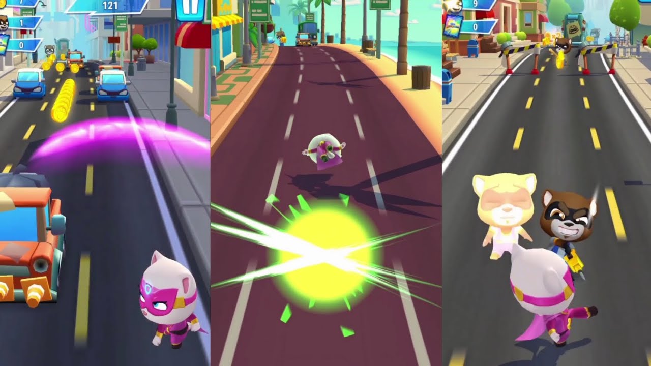 Tom Hero Dash, Angela Buzy Day #tomherodash #talkingtom 