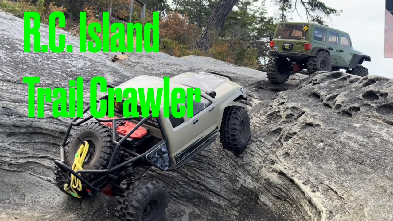 R.C. Trail Crawling. Axial Scx6 Jeep and Scx6 honcho crawling the loop at Bigg’s park, video 2