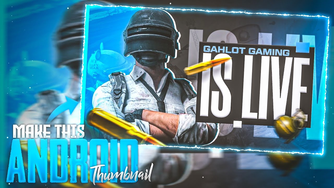 Make This Amazing Pubg Mobile Live Stream Thumbnail | Pubg Thumbnail | Battleground mobile india