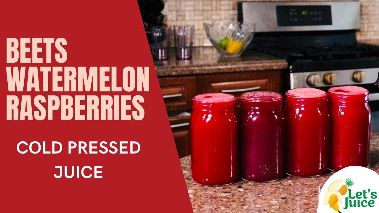 Beets, watermelon and raspberries cold pressed juice| Best Recipe & Hydrating