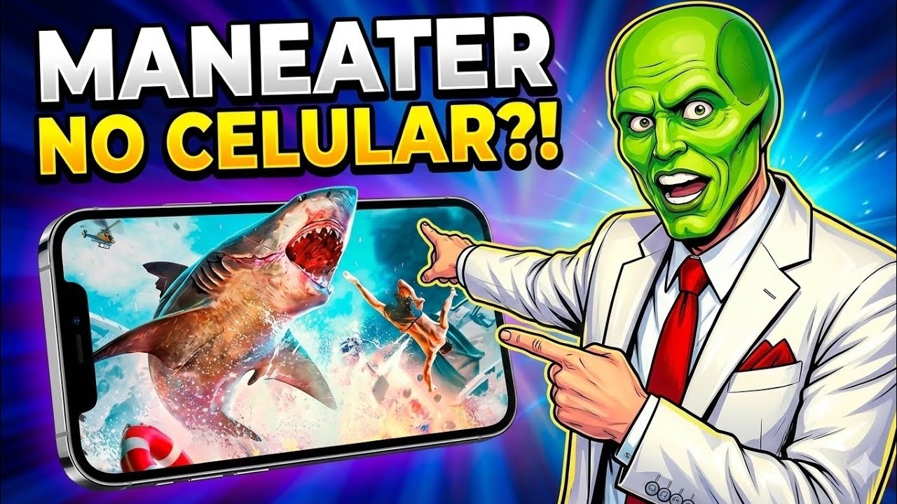 🦈 Maneater no Celular TÁ BRABO! (Android / iOS) — POCO F6 TESTE REAL