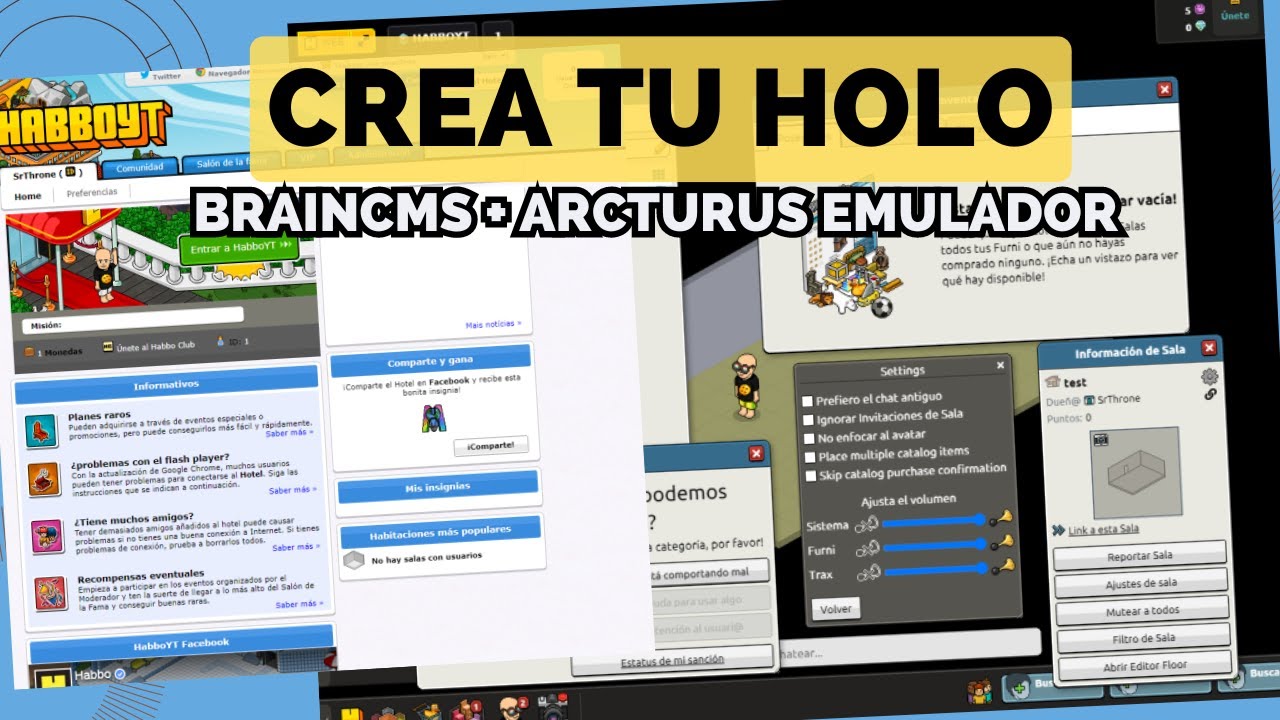 COMO CREAR HABBO HOLO 2024 (PACK DE BRAINCMS + ARCTURUS)
