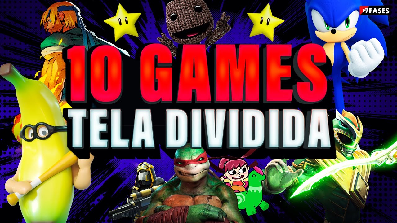 TOP 10 JOGOS com TELA DIVIDIDA pra JOGAR com AMIGOS | PC, PS4, PS5, SWITCH, XBOX | 7 Fases