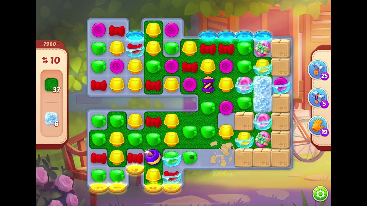 HomeScapes Level 7980 no boosters (18 moves)