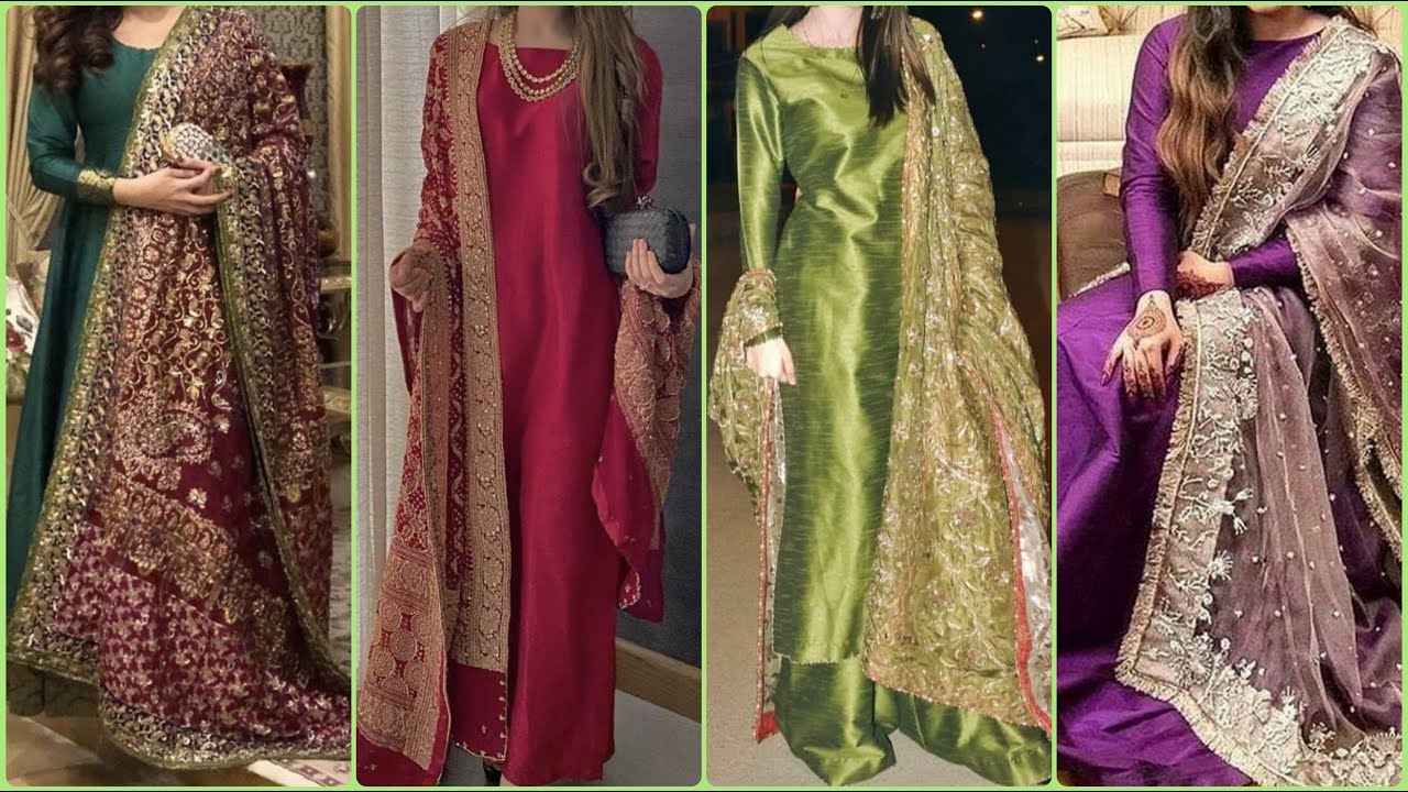 Very Gorgeous Plain Suit with Heavy Dupatta| Heavy Dupatta Suit| Plain Dress with Heavy Dupatta|