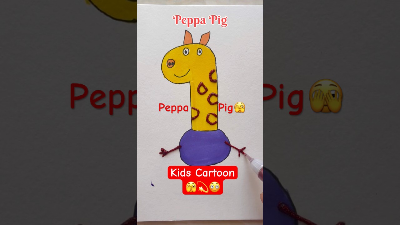 Peppa pig Cartoons drawing for kids 