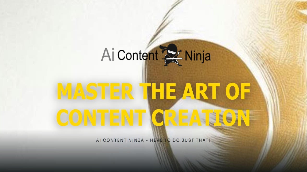 Ai Content Ninja - Welcome Message