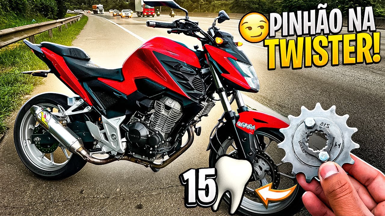 TWISTER 300 NA PISTA COM PINHÃO 15 COMANDO E ESCAPE GRS
