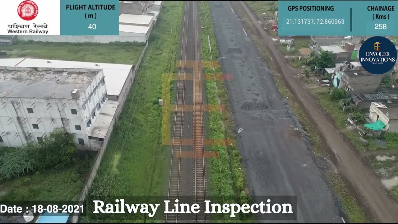 Railway Line Inspection #dronevideography #dronesurvey #droneinspection